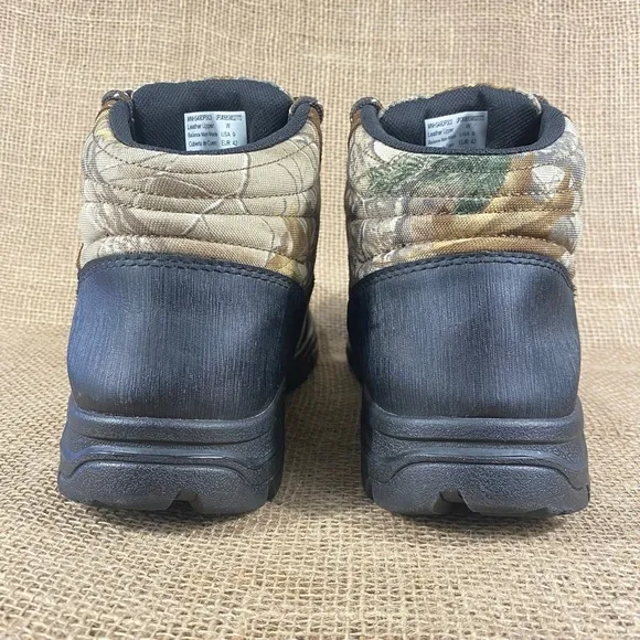 camouflage leather waterproof hunting boots hiking mens size 9