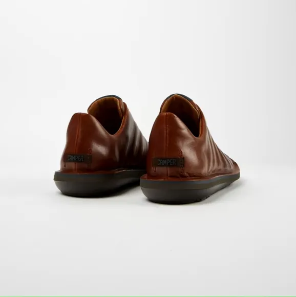 Camper Beetle Leather Sneakers Shoes Brown RETAIL $210