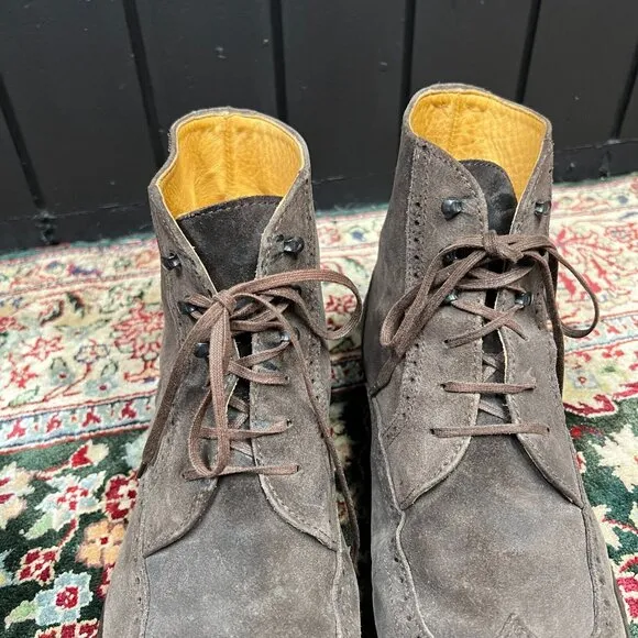 Camper Mens Brown Suede Wingtip Ankle Boots 46