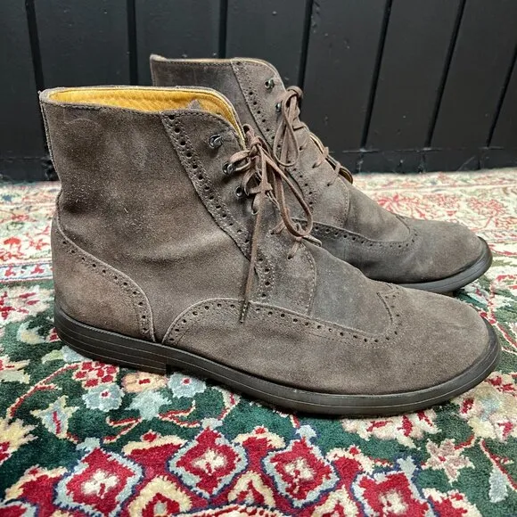 Camper Mens Brown Suede Wingtip Ankle Boots 46