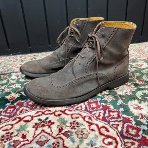 Camper Mens Brown Suede Wingtip Ankle Boots 46