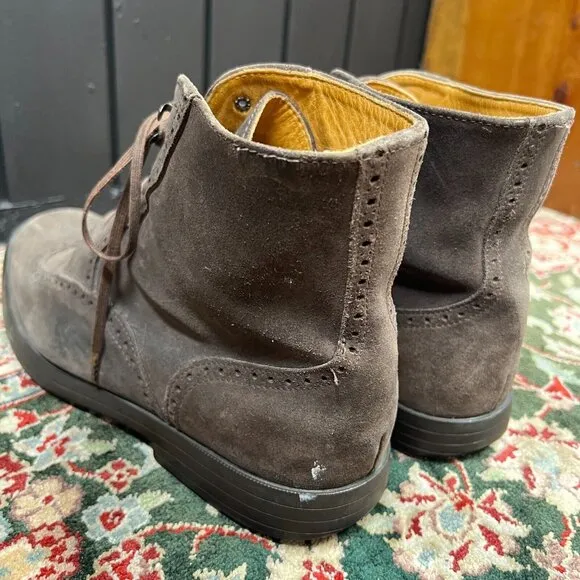 Camper Mens Brown Suede Wingtip Ankle Boots 46