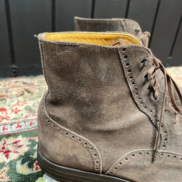 Camper Mens Brown Suede Wingtip Ankle Boots 46