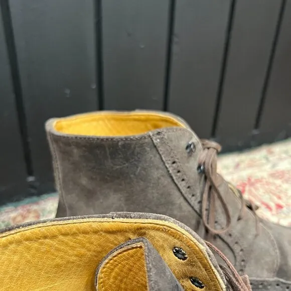 Camper Mens Brown Suede Wingtip Ankle Boots 46