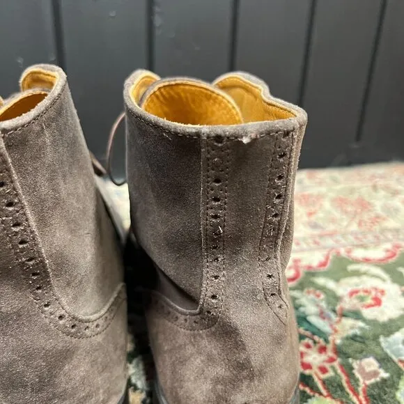 Camper Mens Brown Suede Wingtip Ankle Boots 46
