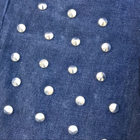 CARMAR Studded jeans black denim HIGH Waisted silver studs jean 26 sweetheart LF