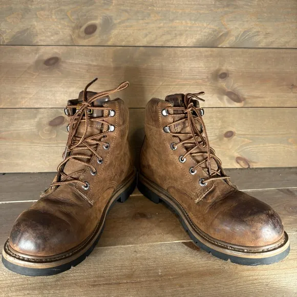 carolina dormer mens size 10.5 shoes brown leather waterproof work boots