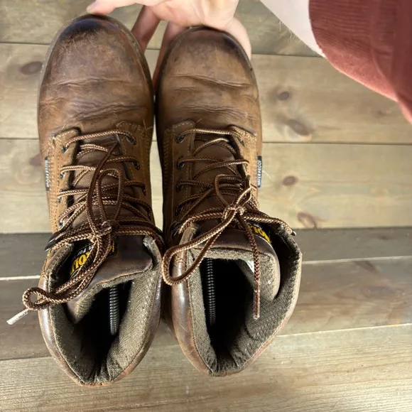 carolina dormer mens size 10.5 shoes brown leather waterproof work boots