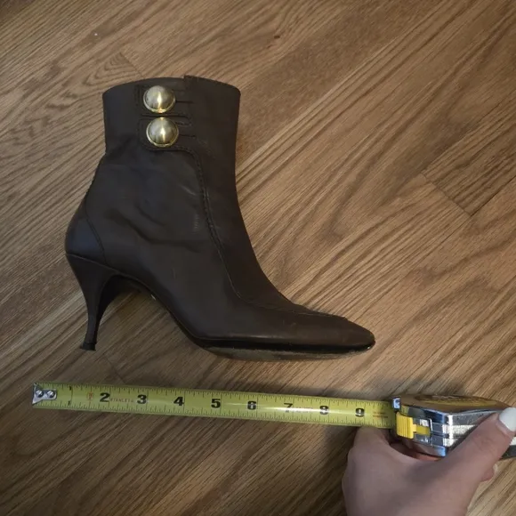 Celine Ankle Boots with Button Detail size 37 (us 6.5)