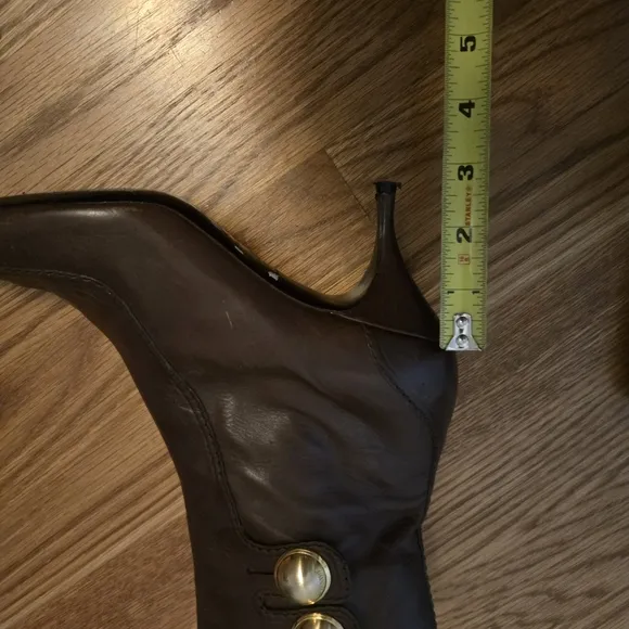 Celine Ankle Boots with Button Detail size 37 (us 6.5)