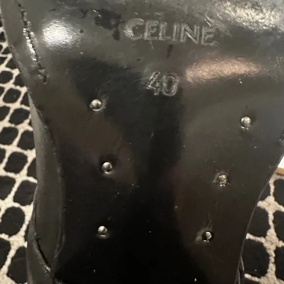Celine Black Heeled Boots with Modern Western Flair