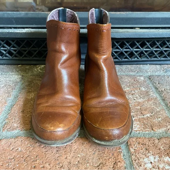Chaco Cataluna Mid Bootie Boot Brown Leather zip up Size 8 EU 39