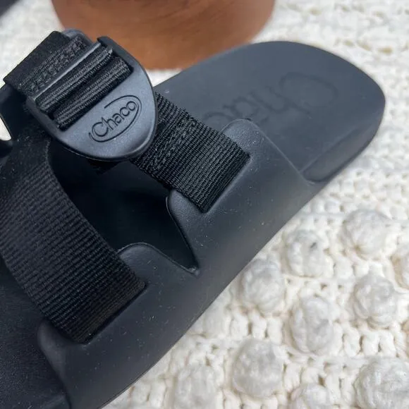 CHACO Men's Size US 9 Chillos Slide Summer Sandal Shoes Adjustable Strap Black