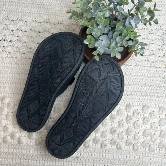 CHACO Men's Size US 9 Chillos Slide Summer Sandal Shoes Adjustable Strap Black