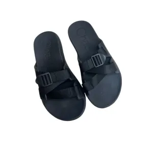 CHACO Men's Size US 9 Chillos Slide Summer Sandal Shoes Adjustable Strap Black