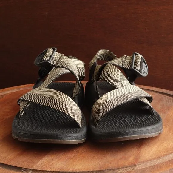 Chaco Sandals Mens Size 13 BLK Beige Mega Z Cloud Wide Strap Hiking Adjustable