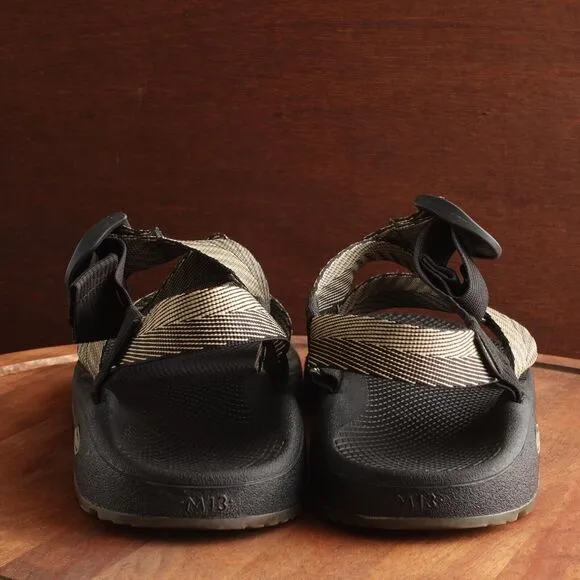 Chaco Sandals Mens Size 13 BLK Beige Mega Z Cloud Wide Strap Hiking Adjustable