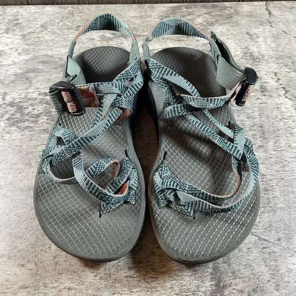 Chaco Women’s Size 6 ZX/2 Vibram Sports Sandal Green/Blue water Hiking shoes