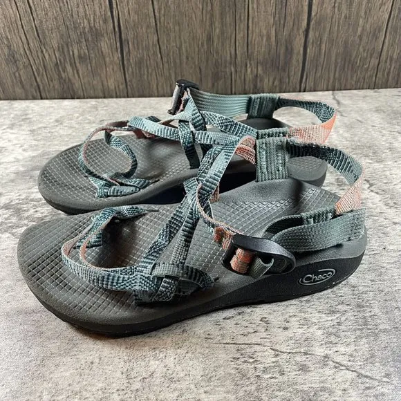 Chaco Women’s Size 6 ZX/2 Vibram Sports Sandal Green/Blue water Hiking shoes