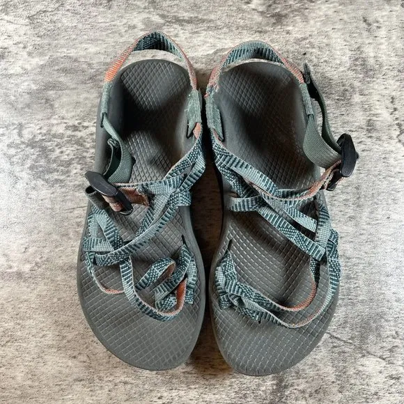 Chaco Women’s Size 6 ZX/2 Vibram Sports Sandal Green/Blue water Hiking shoes