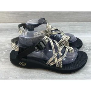 Chaco Z/Volx x2 Women's Sandal 11 Beige Canvas Dual Adjustable Strap Slingback