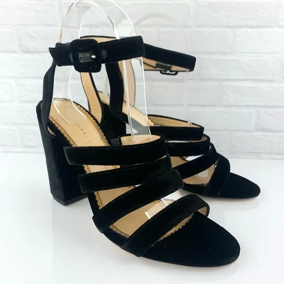 Charlotte Olympia Christie Velvet Sandals Heels