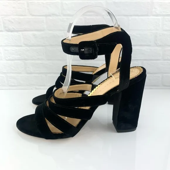 Charlotte Olympia Christie Velvet Sandals Heels
