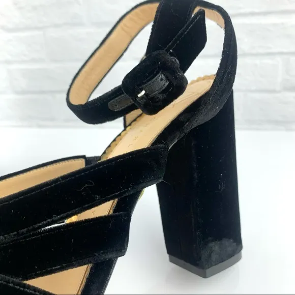 Charlotte Olympia Christie Velvet Sandals Heels