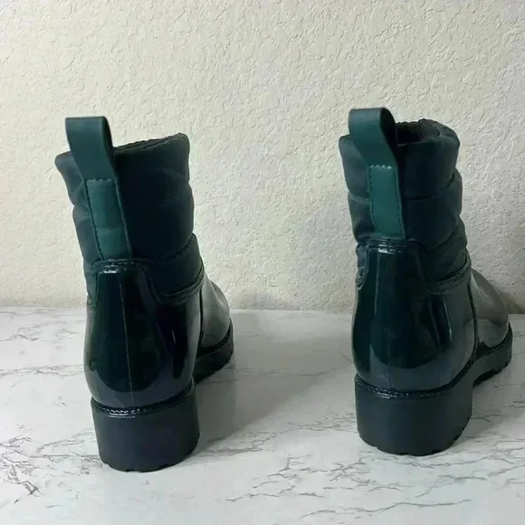 Charter Club Trudyy Green Puffer Rain Boots Size 6M