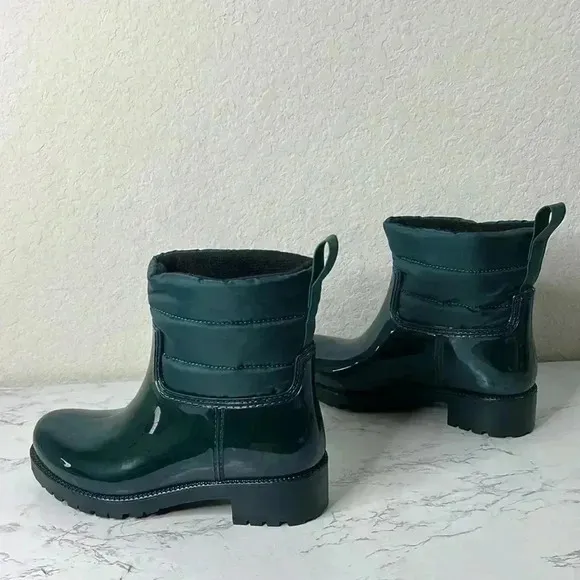 Charter Club Trudyy Green Puffer Rain Boots Size 6M