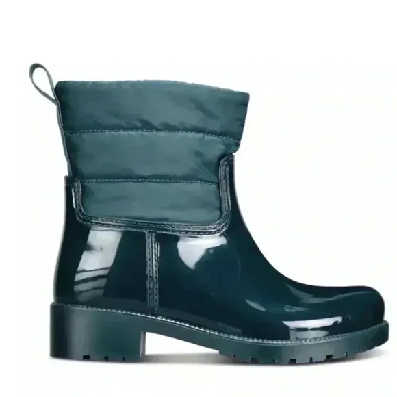Charter Club Trudyy Green Puffer Rain Boots Size 6M