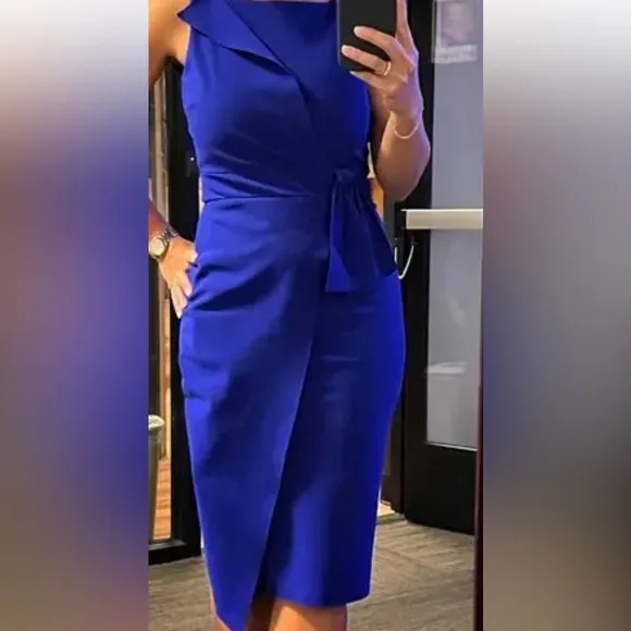 CHIARA BONI La PETITE ROBE  Exquisite faux-wrap dress.Elegant &amp;beautiful color
