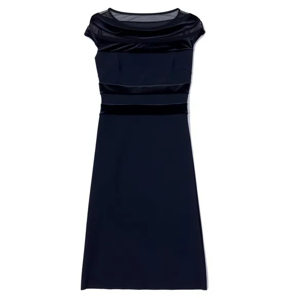 Chiara Boni La Petite Robe Midi Dress 42 - US 6 Sleeveless Pullover Midnight Blu