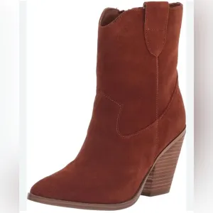 Chic Brown Suede Ankle Boots size 9/10