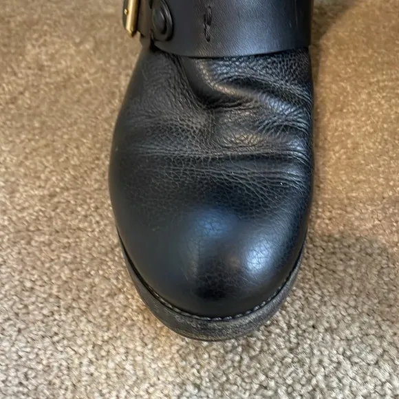 Chloe black leather biker knee high boots size 37
