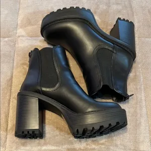 Chunky Heel Ankle Boots