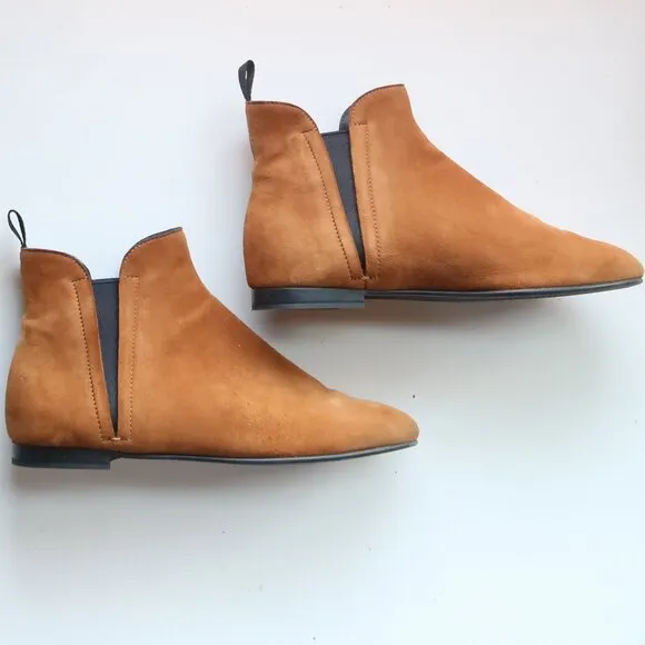 Churc's Tan Suede Leather Chelsea Ankle Boots Booties Luxury Designer Italian 5