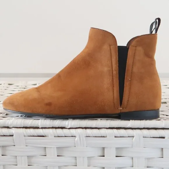Churc's Tan Suede Leather Chelsea Ankle Boots Booties Luxury Designer Italian 5