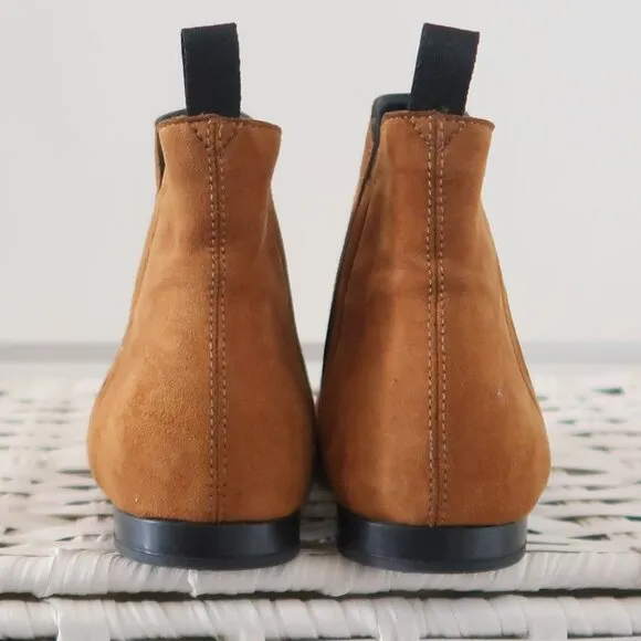 Churc's Tan Suede Leather Chelsea Ankle Boots Booties Luxury Designer Italian 5