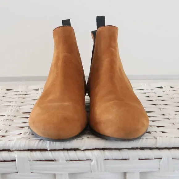 Churc's Tan Suede Leather Chelsea Ankle Boots Booties Luxury Designer Italian 5