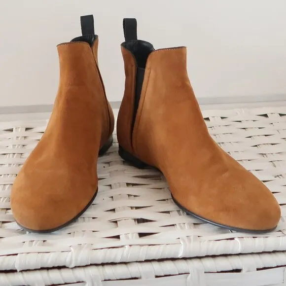 Churc's Tan Suede Leather Chelsea Ankle Boots Booties Luxury Designer Italian 5