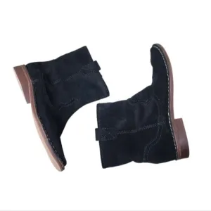 Clarks Black Wool Fur Boots 8