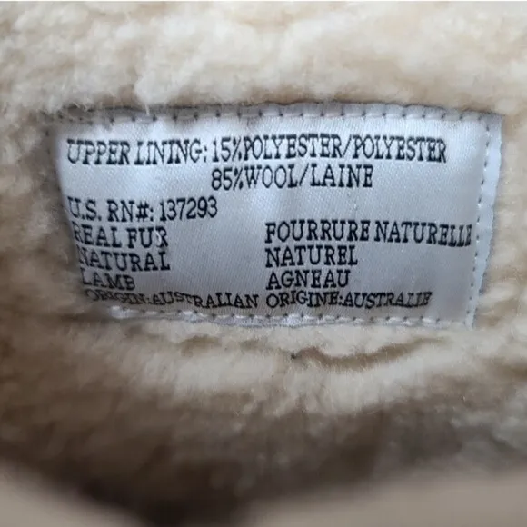 Clarks Black Wool Fur Boots 8