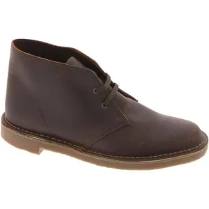 Clarks Bushacre 3 Dark Brown Leather Chukka Ankle Boots Lace Up NEW 7 W