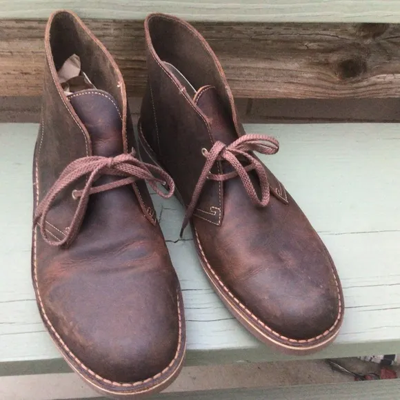 Clarks Bushacre Beeswax Brown Leather Boots