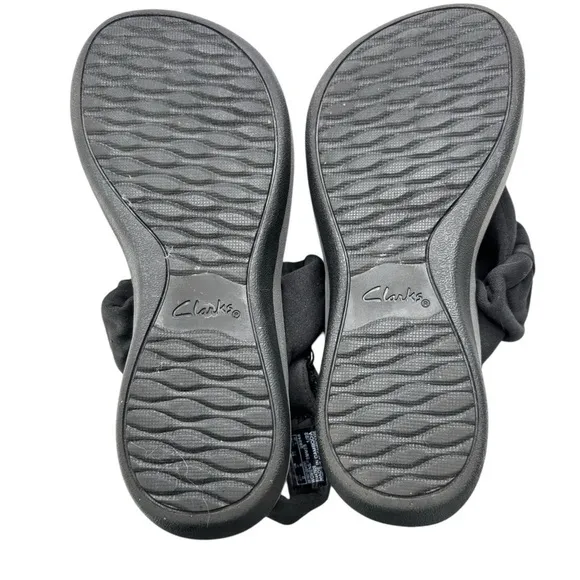 Clarks Cloudsteppers Arla Nicole Sandal Black Womens Sz 5 Slingback Comfort Shoe