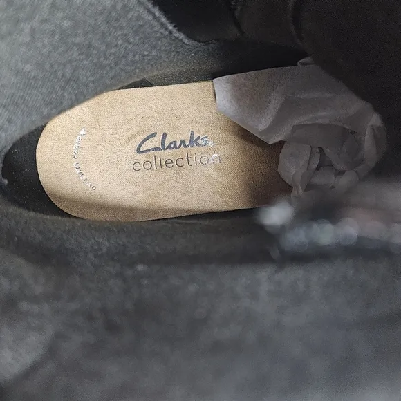 Clark's Collection Calla Dance Black Patent Boot 8.5 Wide