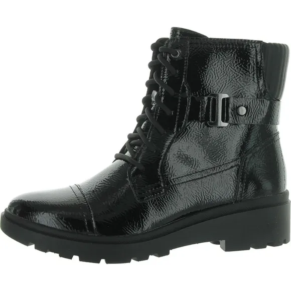 Clark's Collection Calla Dance Black Patent Boot 8.5 Wide