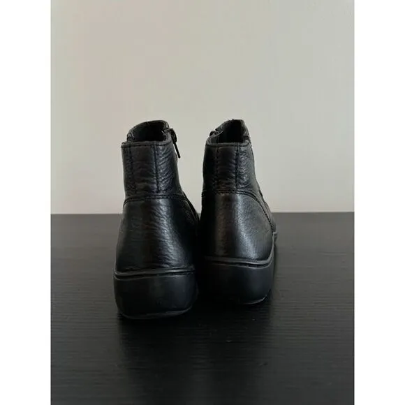 Clarks Collection Women’s Cora Derby Black Leather 9 Ankle Boots Ultimate shoes