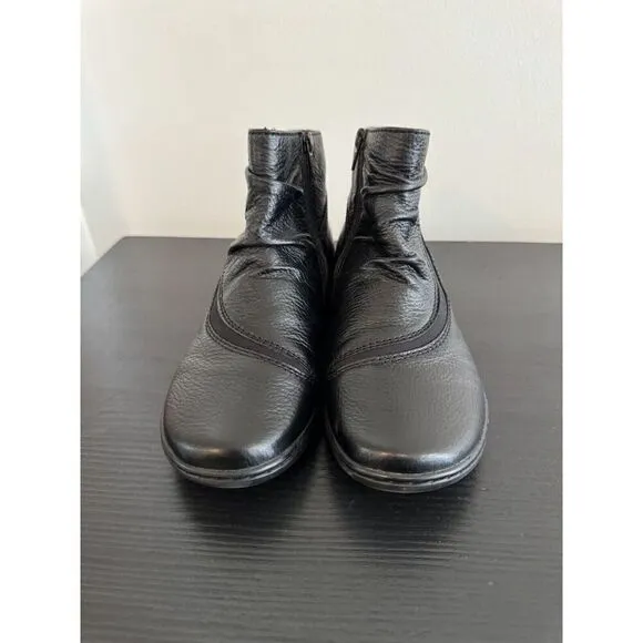 Clarks Collection Women’s Cora Derby Black Leather 9 Ankle Boots Ultimate shoes
